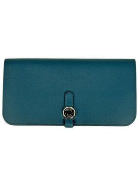 Hermes Dogon Wallet Bifold Swift Blue